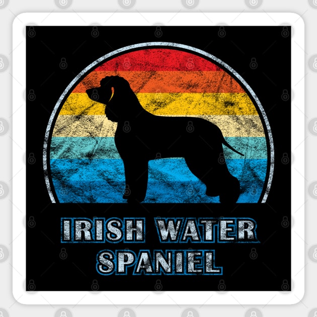 Irish Water Spaniel Vintage Design Dog Sticker by millersye